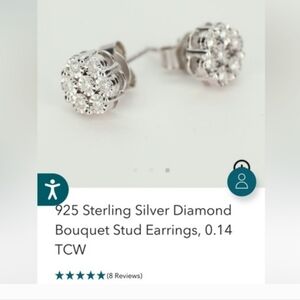 Effy Sterling Silver Diamond Bouquet Stud Earrings - Silver